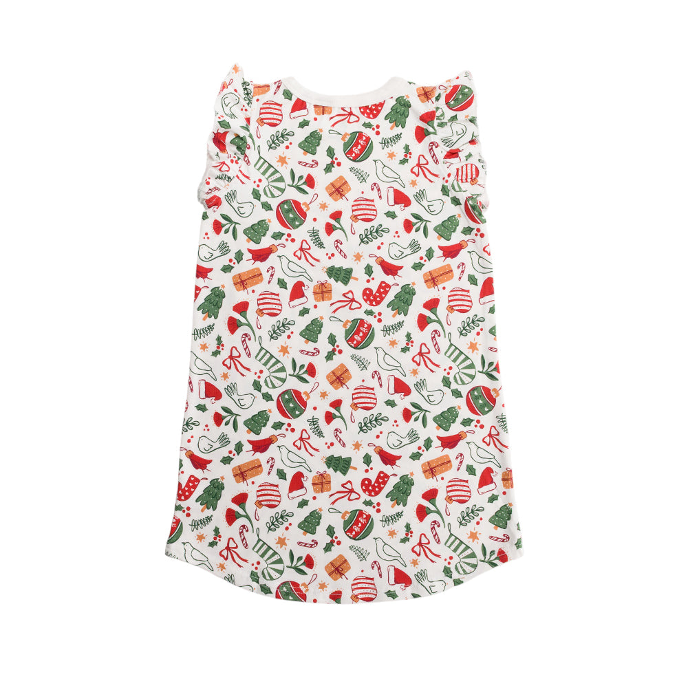 Organic Cotton Summer Nightie - Christmas
