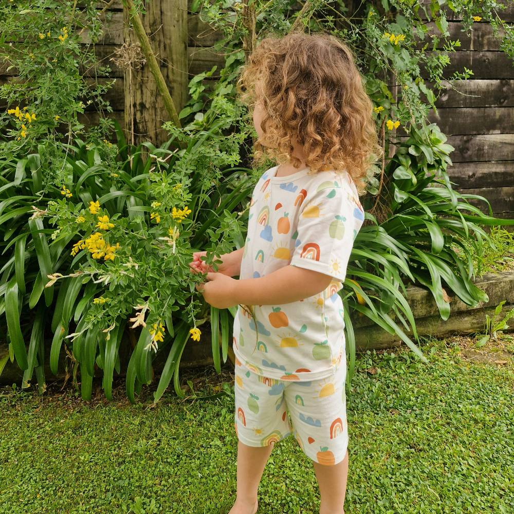 Organic Cotton Short Sleeve Pyjamas - Sunny Days