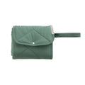 A folded Fern Green quilted change mat on a white background. 
