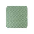 A Fern Green quilted play mat on a white background. 