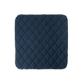 A Navy Blue quilted play mat on a white background. 