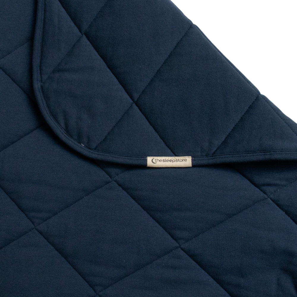 Organic Cotton Quilted Playmat - Navy