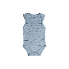 Organic Cotton Singletsuit - Blue Whales