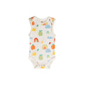 Rainbow print cotton singletsuit on a white background