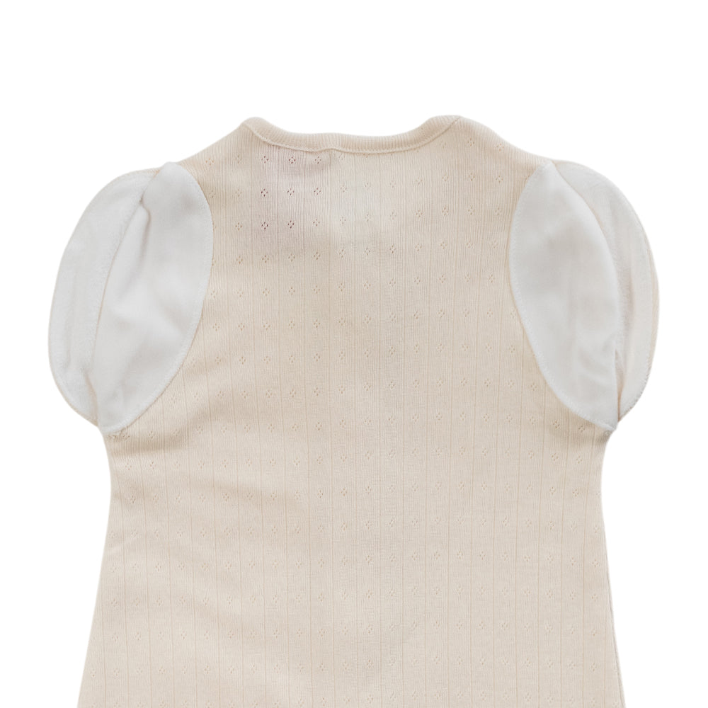 Cotton Pointelle Swaddle Bag - Babyccino