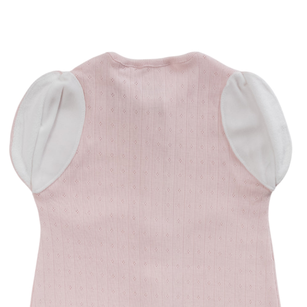 Cotton Pointelle Swaddle Bag - Blush