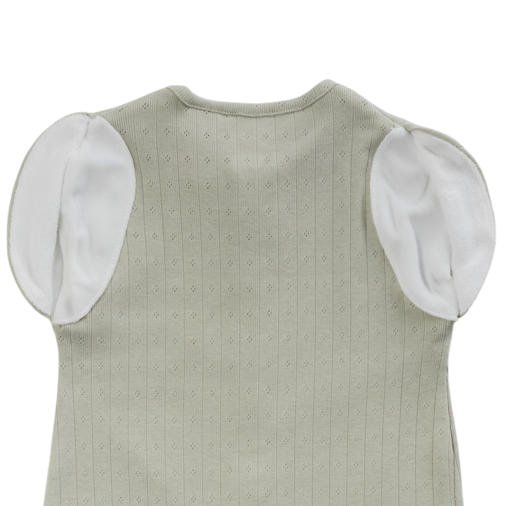 Cotton Pointelle Swaddle Bag - Soft Sage