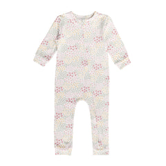 Organic Cotton Zipsuit - Pink Bea Floral