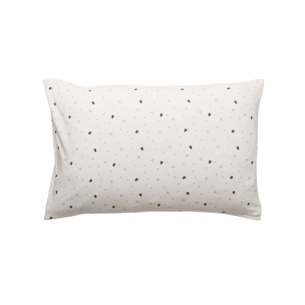 Pillow with Natural Bees Pillowcase on a white background