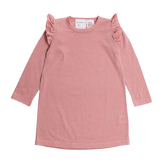 Merino Jersey Night Dress - Lily Pink