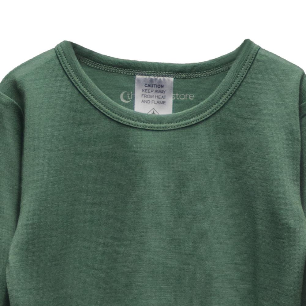 The sleep store merino long sleeve top against a white background