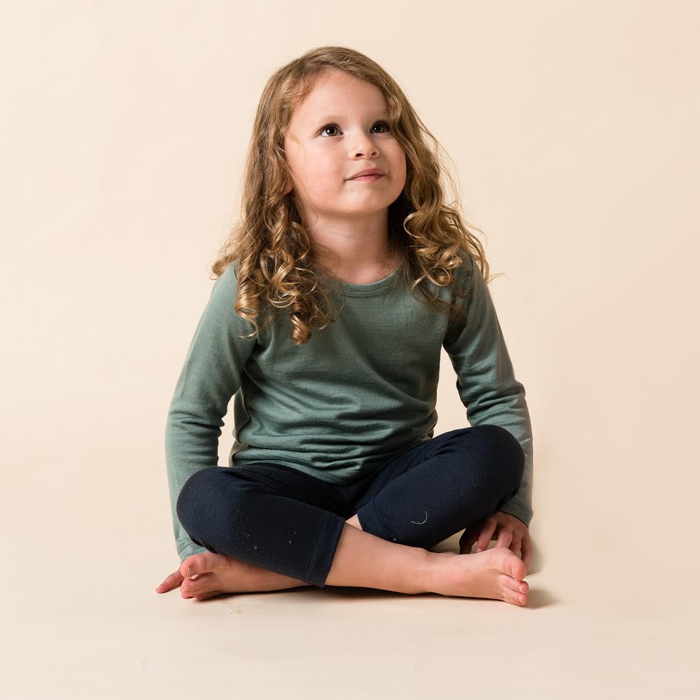 Merino Jersey Long Sleeve Top - Oat Stripe