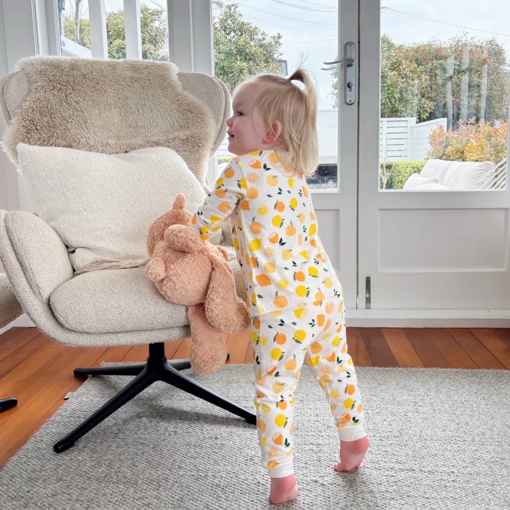 Premium Organic Cotton Long Sleeve Pyjamas - Green Woodland