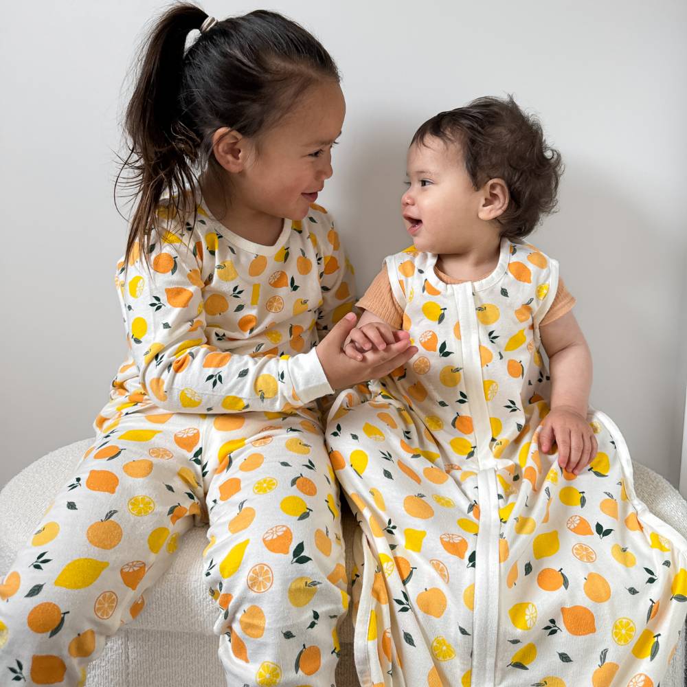Premium Organic Cotton Long Sleeve Pyjamas - Mauve Garden