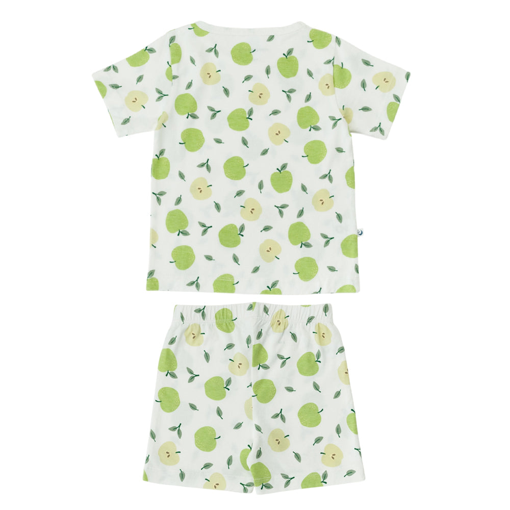 Premium Organic Cotton Short Sleeve Pyjamas - Apples