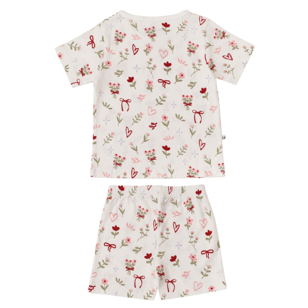 Premium Organic Cotton Short Sleeve Pyjamas - Bouquet