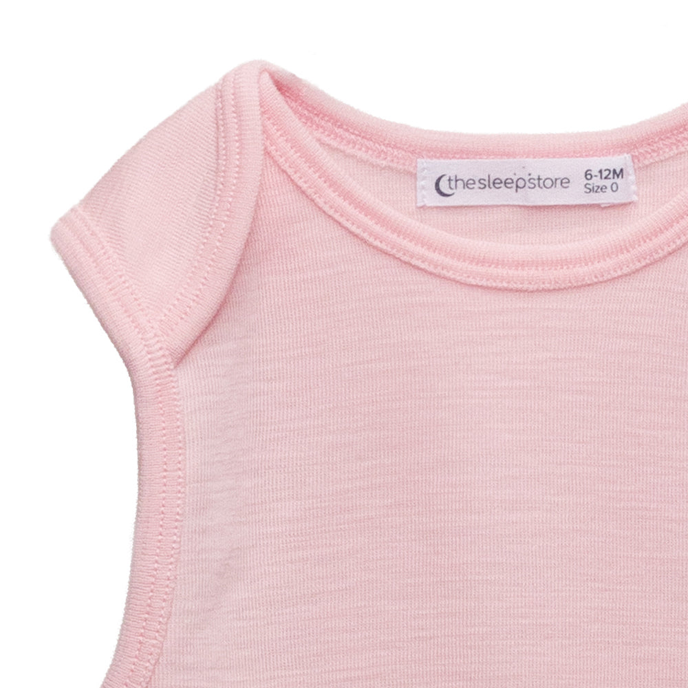 Merino Deluxe Rib Singletsuit - Blush