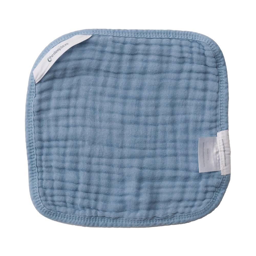 Muslin Face Cloth 4pk - Blue