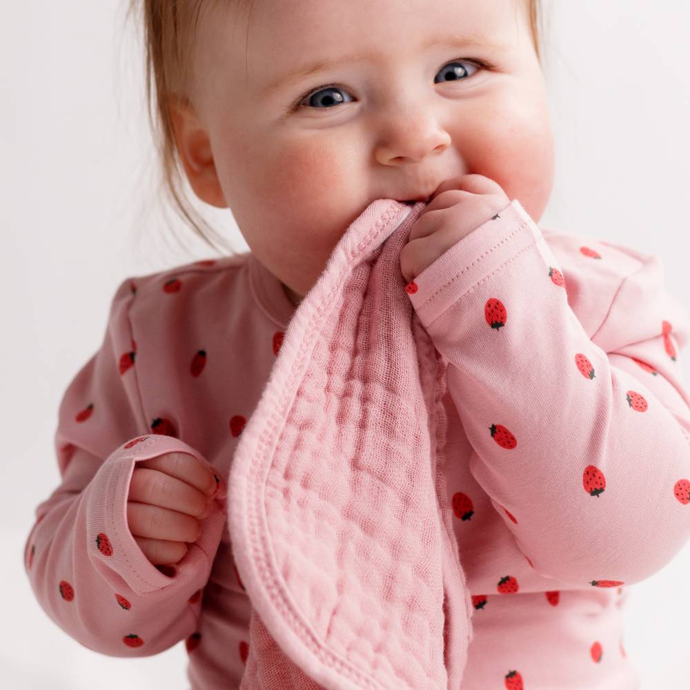 Muslin Face Cloth 4pk - Pink