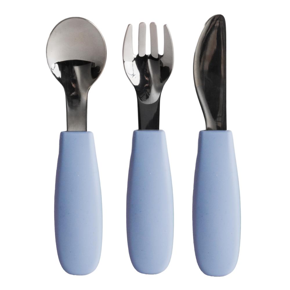 Toddler Cutlery 3pk - Dusty Blue