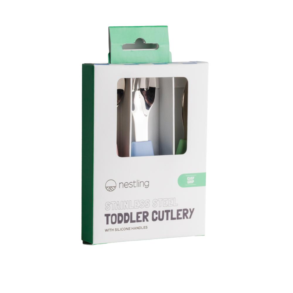 Toddler Cutlery 3pk - Dusty Blue