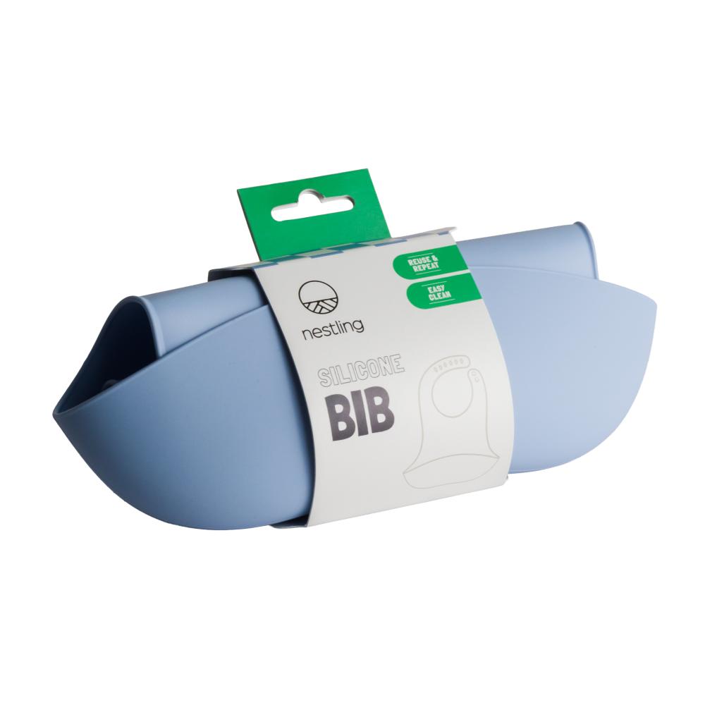 Silicone Bib - Dusty Blue