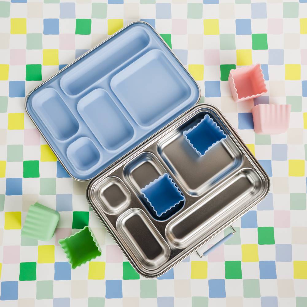 Silicone Bento Cups 2pk - Dusty Blue
