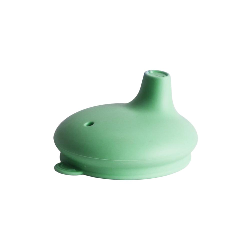 Sage green nestling silicone sippy cup lid