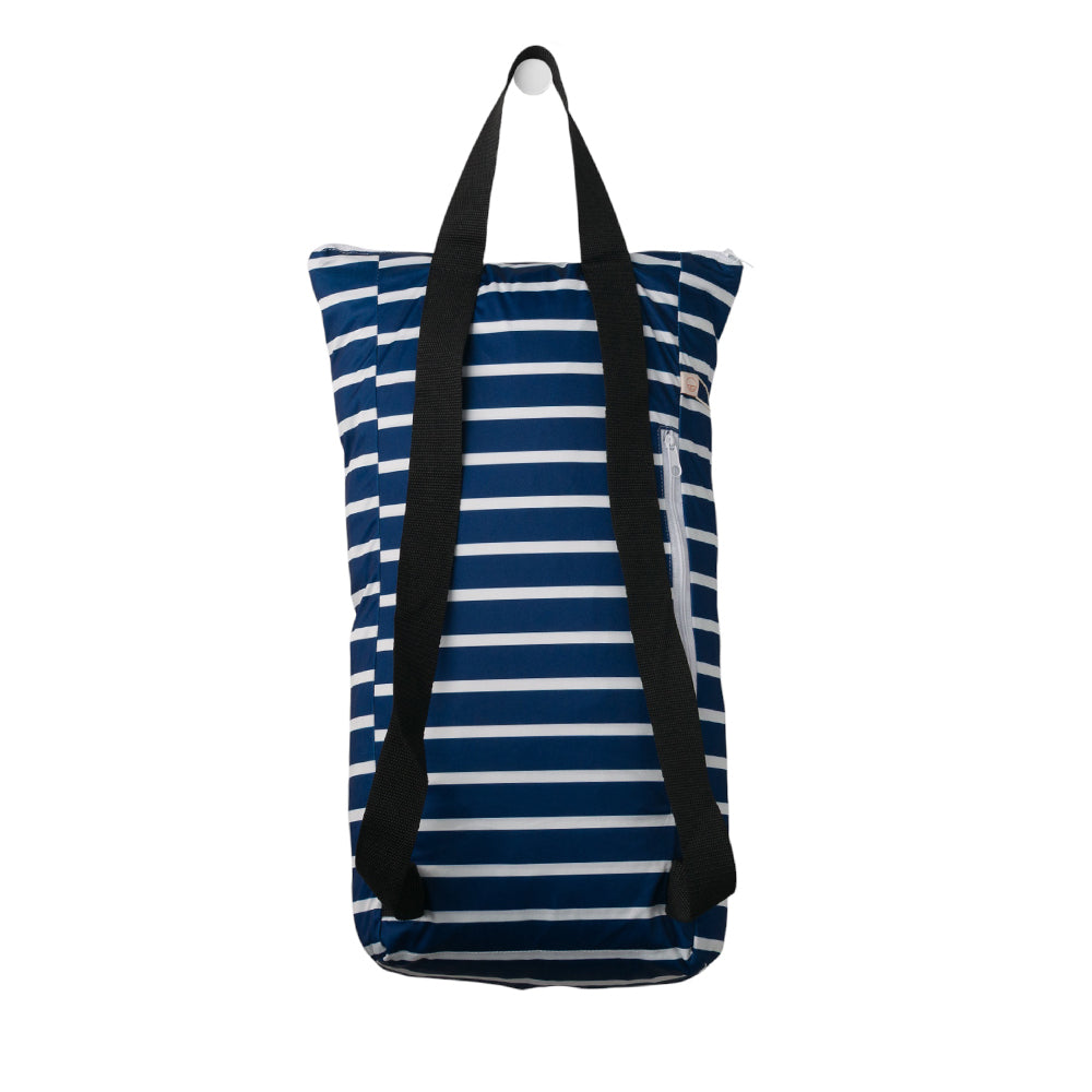 Large Swim Wet Bag - Navy Stripe