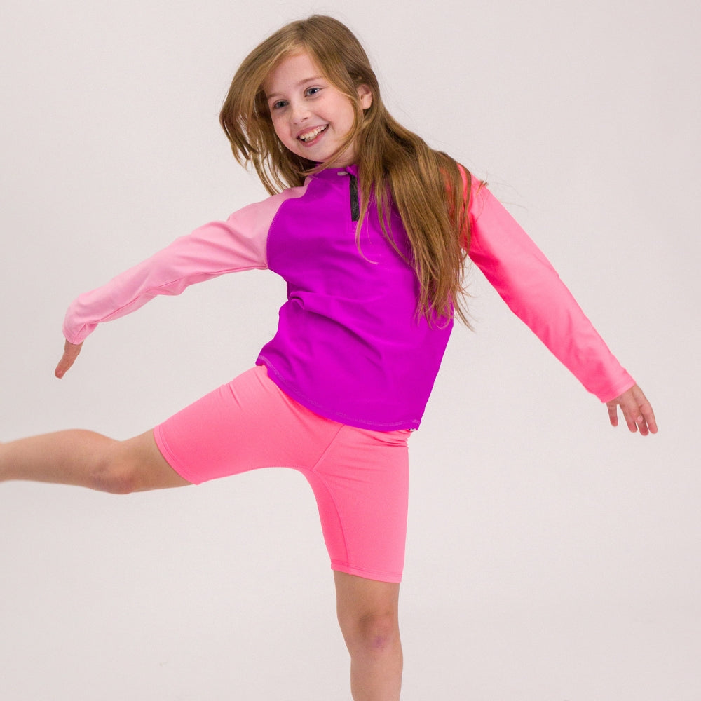 AquaLuxe Swim Shorts - Neon Pink