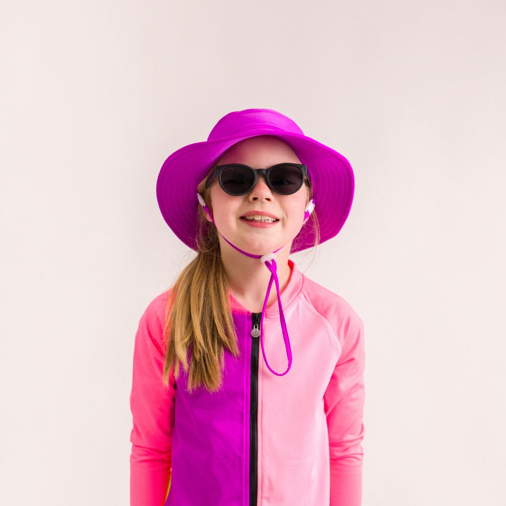 Swim Bucket Hat - Neon Purple
