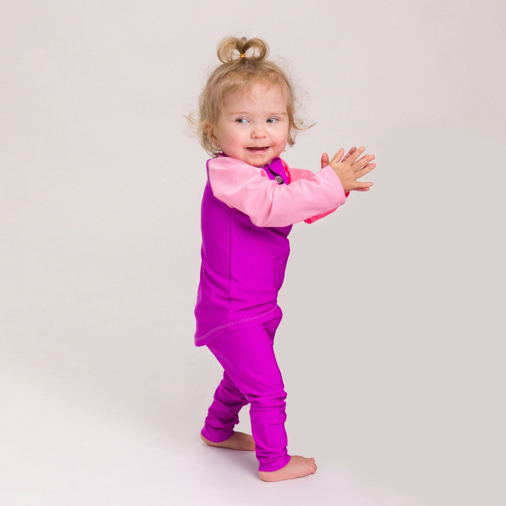Neon Swim Leggings - Neon Purple