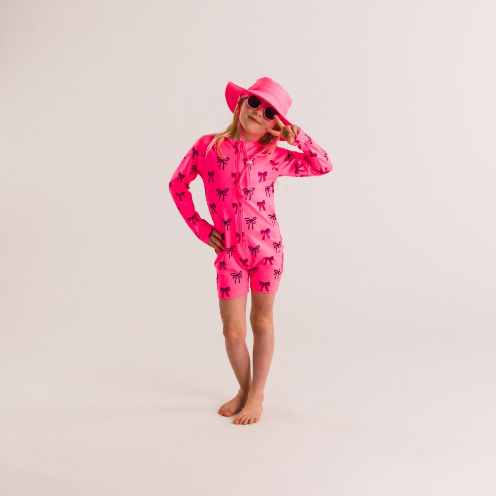 Neon Brushed Extra Shortie Swimsuit Half Zip - Diamonds