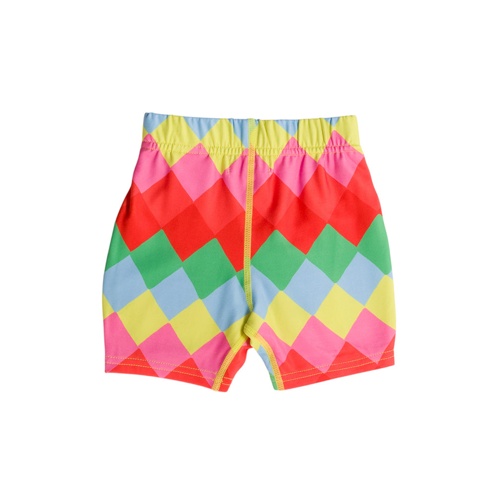 Neon Brushed Swim Shorts - Diamonds