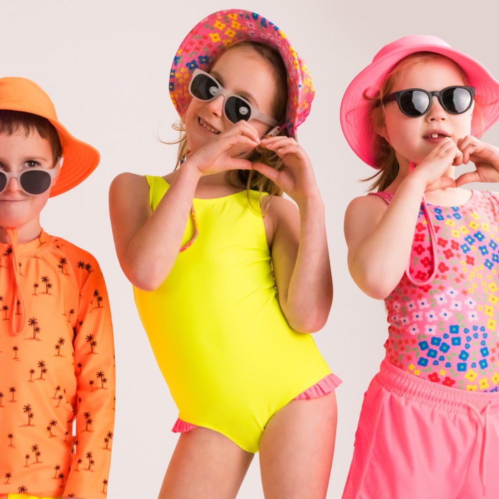 Neon Girls Swimsuit - Neon Yellow