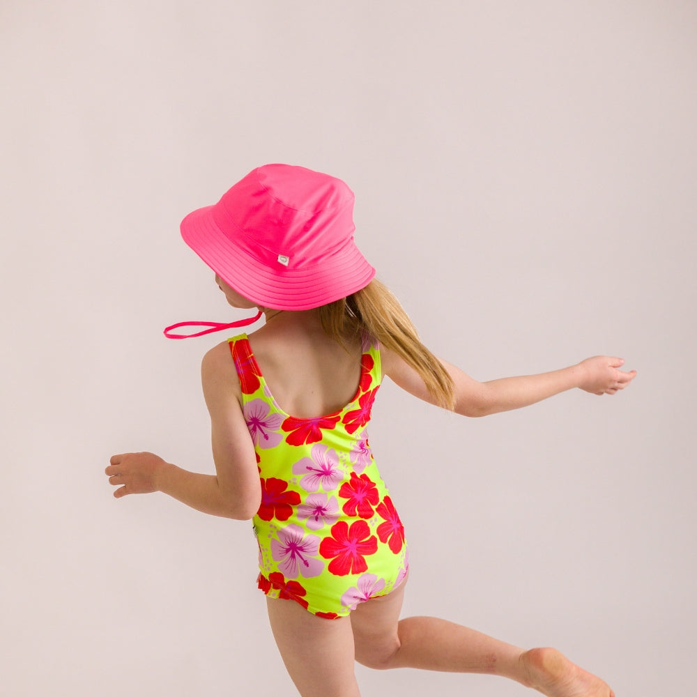Swim Bucket Hat - Neon Pink