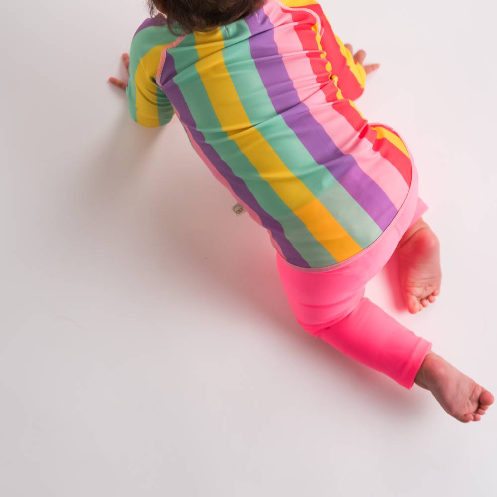 Neon Swim Leggings - Neon Pink