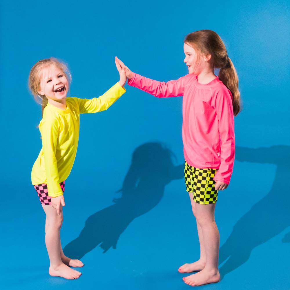 Neon Swim Rash Vest - Neon Yellow