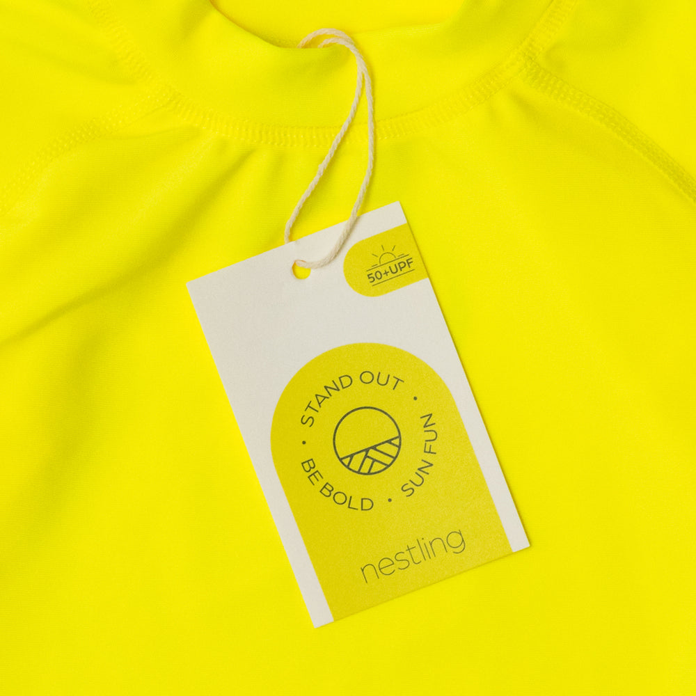Neon Swim Rash Vest - Neon Yellow