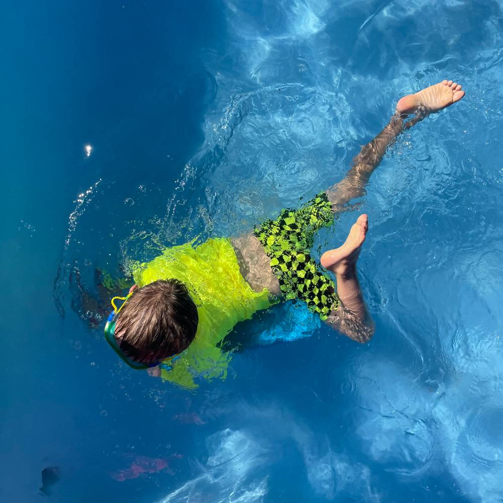 Neon Swim Shorts - Neon Yellow Check