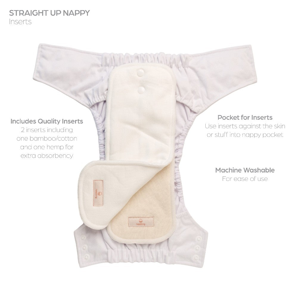 Straight Up Reusable Nappy Pants - Dusty Pink Floral