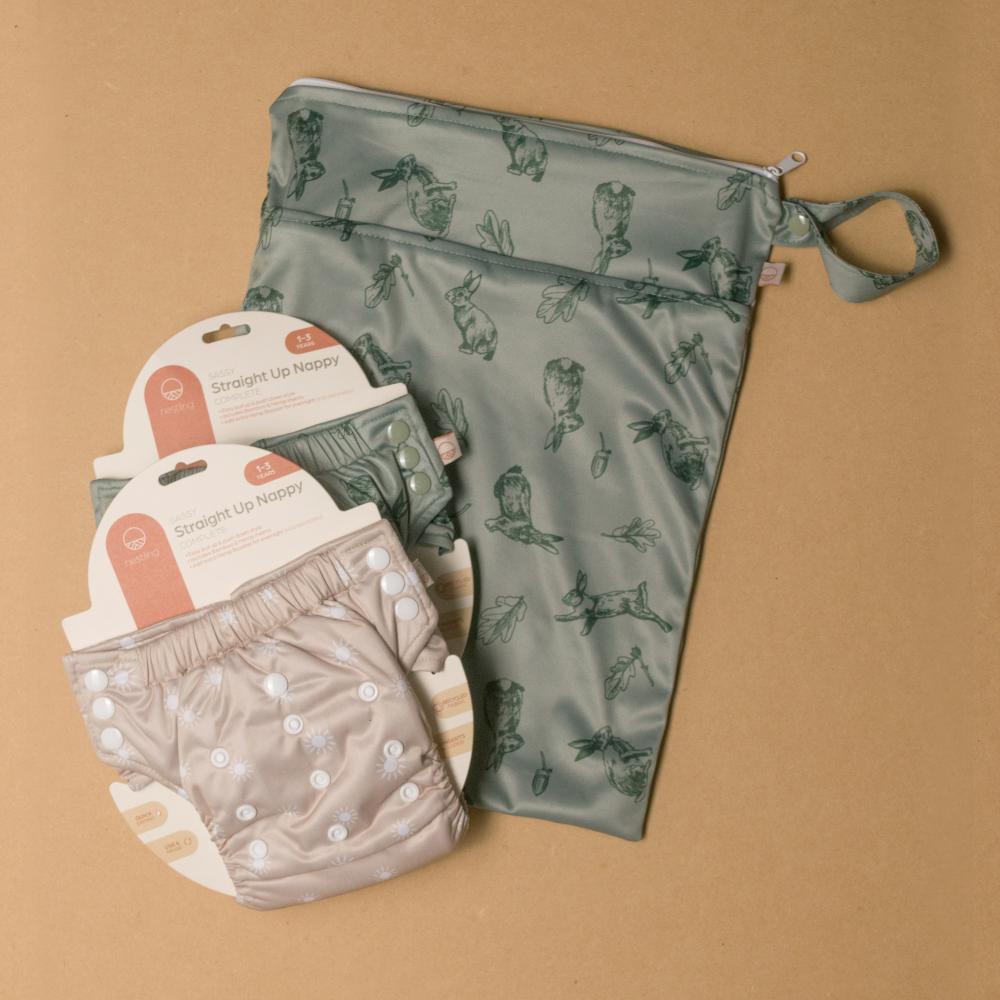 Straight Up Reusable Nappy Pants - Sage Rabbit