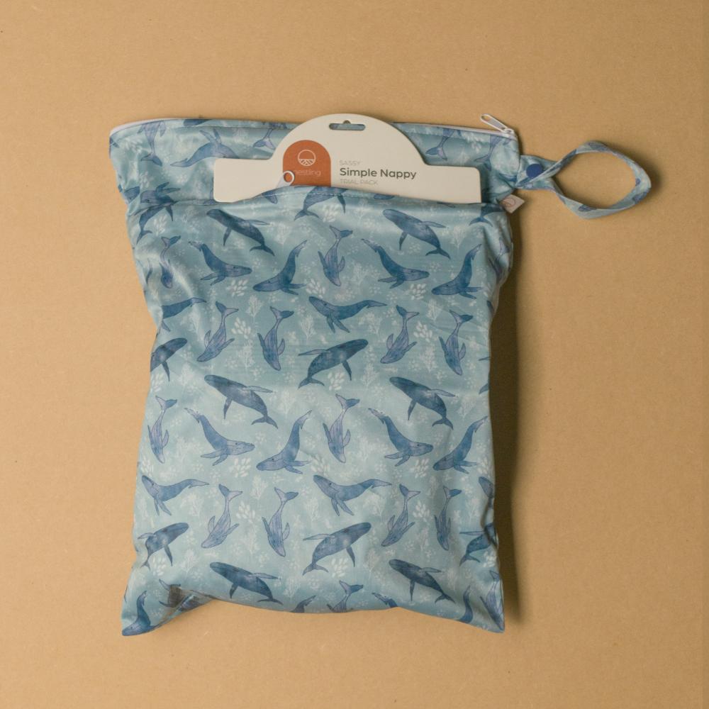 Nappy Trial Pack - Simple Velcro 3pk - Blue