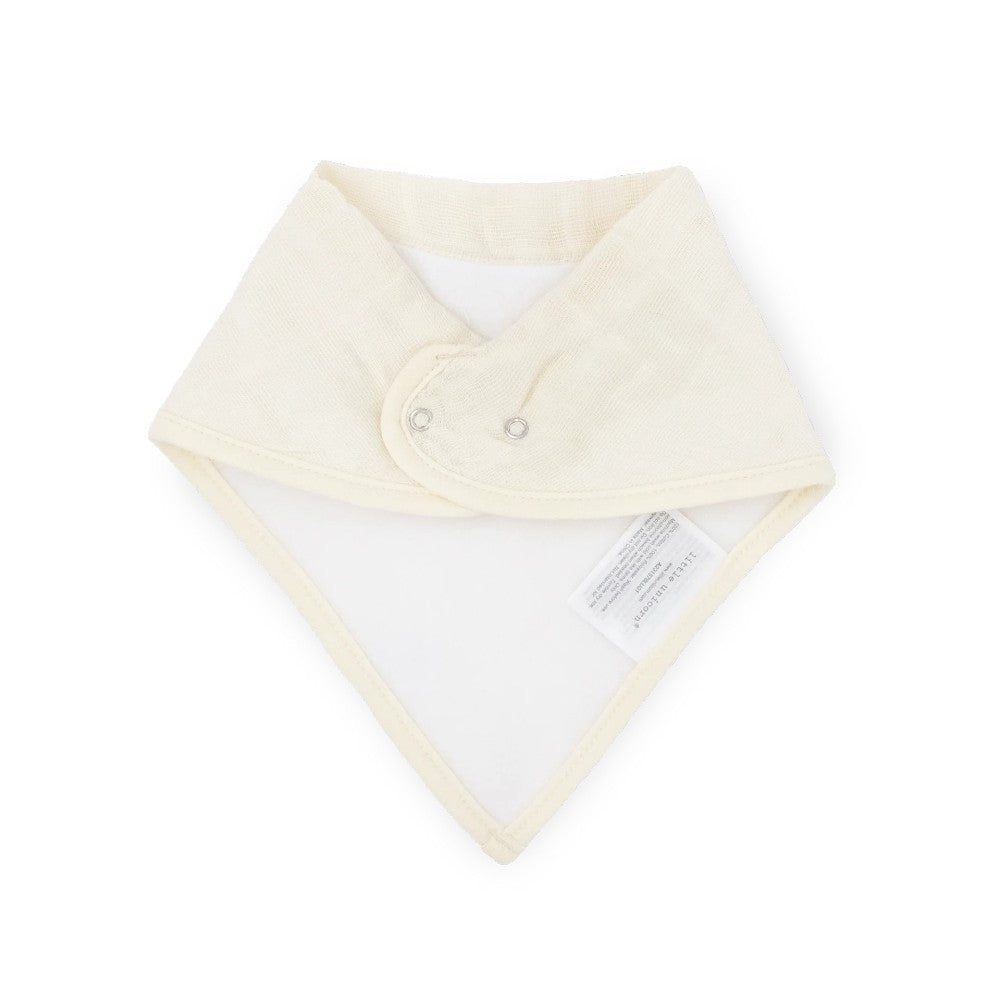Cotton Muslin Fleece Bandana Bib - 4pk - Taupe Cross