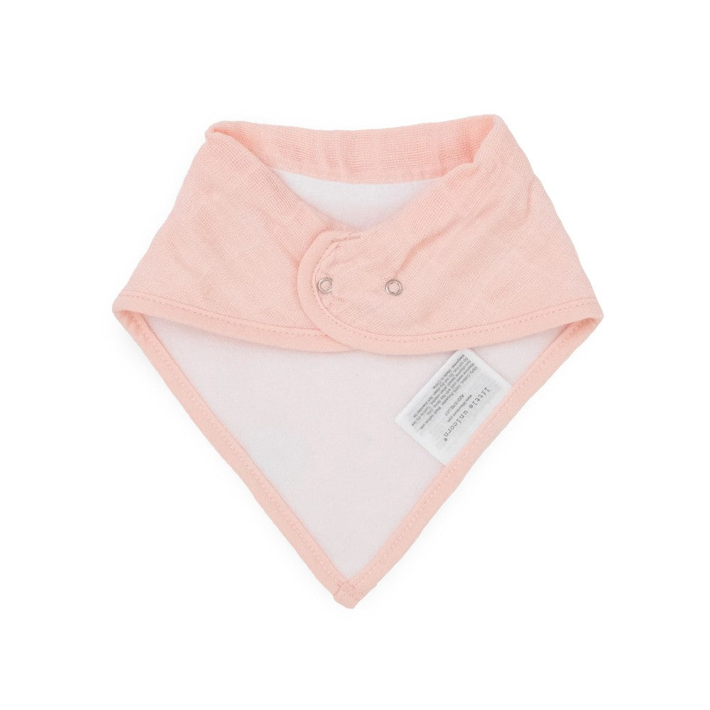 Cotton Muslin Fleece Bandana Bib - 4pk - Watercolour Rose