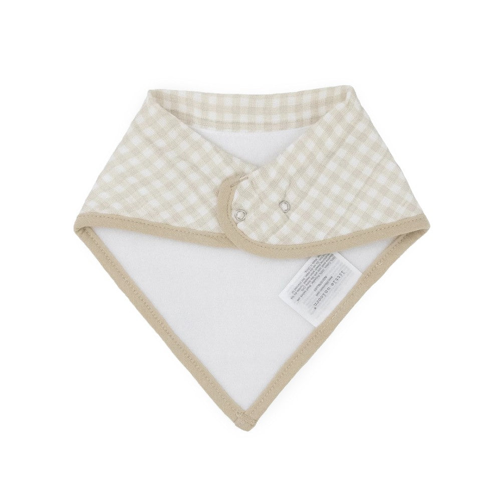 Cotton Muslin Fleece Bandana Bib - 4pk - Watercolour Rose