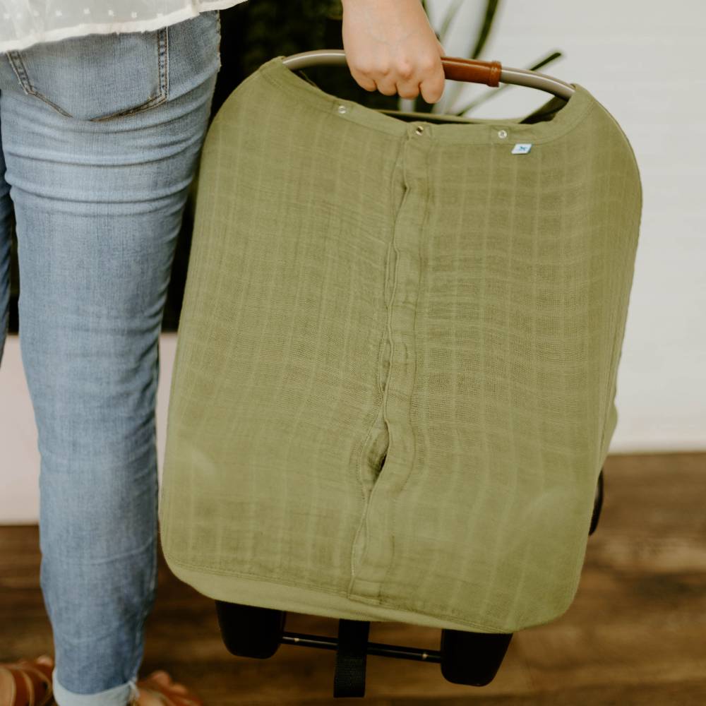 Muslin Baby Capsule Cover - Fern