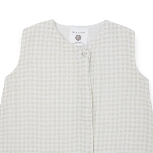 1.0 Muslin Sleeping Bag - Tan Gingham