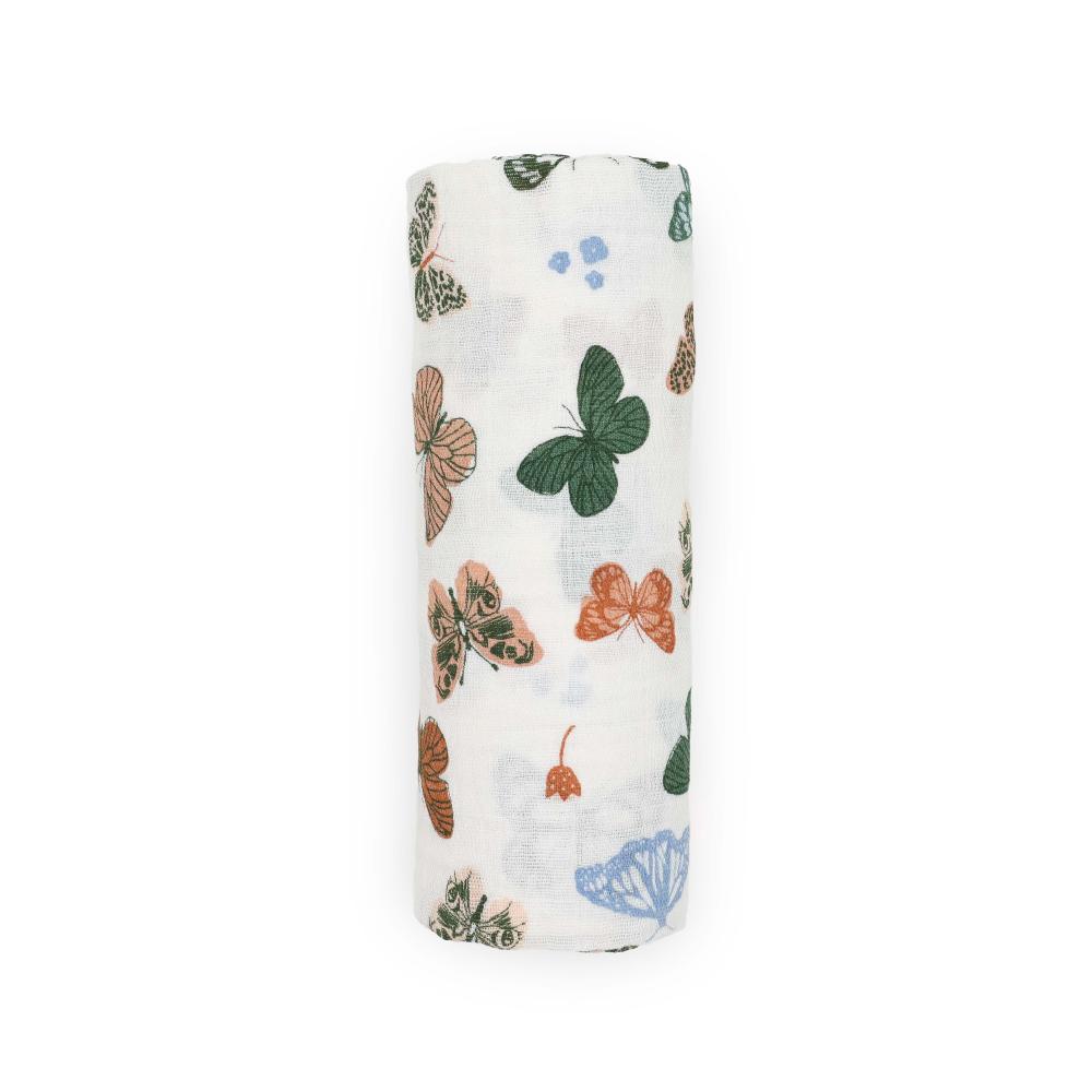 Muslin Swaddle Wrap - Butterflies