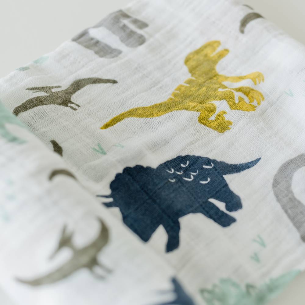 Muslin Swaddle Wrap - Dino Friends